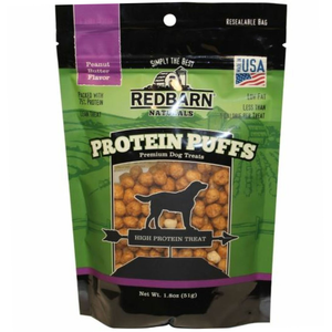 Redbarn Protein Puffs Dog Treats Peanut Butter 1.8Oz - Pet Totality