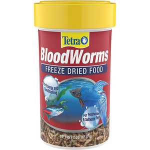 Tetra Bloodworms Freeze-Dried Fish Food .25Oz - Pet Totality