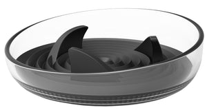 Pet Life  'Cirlicue' Shark Fin Shaped Modern Slow Feeding Pet Bowl - Pet Totality