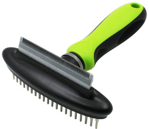 Pet Life  Flex Series 2-in-1 Dual-Sided Grooming Undercoat Pet Rake and Deshedder - Pet Totality