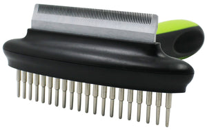 Pet Life  Flex Series 2-in-1 Dual-Sided Grooming Undercoat Pet Rake and Deshedder - Pet Totality