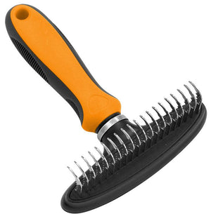 Pet Life  Flex Series Undercoat Dematter Grooming Pet Rake - Pet Totality