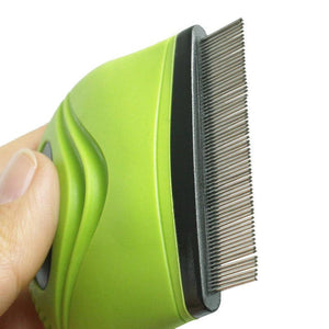 Pet Life  'Grazer' Handheld Travel Grooming Cat and Dog Flea and Tick Comb - Pet Totality