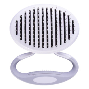 Pet Life  'Gyrater' Travel Self-Cleaning Swivel Grooming Pet Pin Brush - Pet Totality