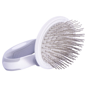 Pet Life  'Gyrater' Travel Swivel Pet Grooming Pin Brush - Pet Totality