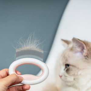 Pet Life  'Knuckler' Handheld Travel Flexible Grooming Pet Rake Comb - Pet Totality