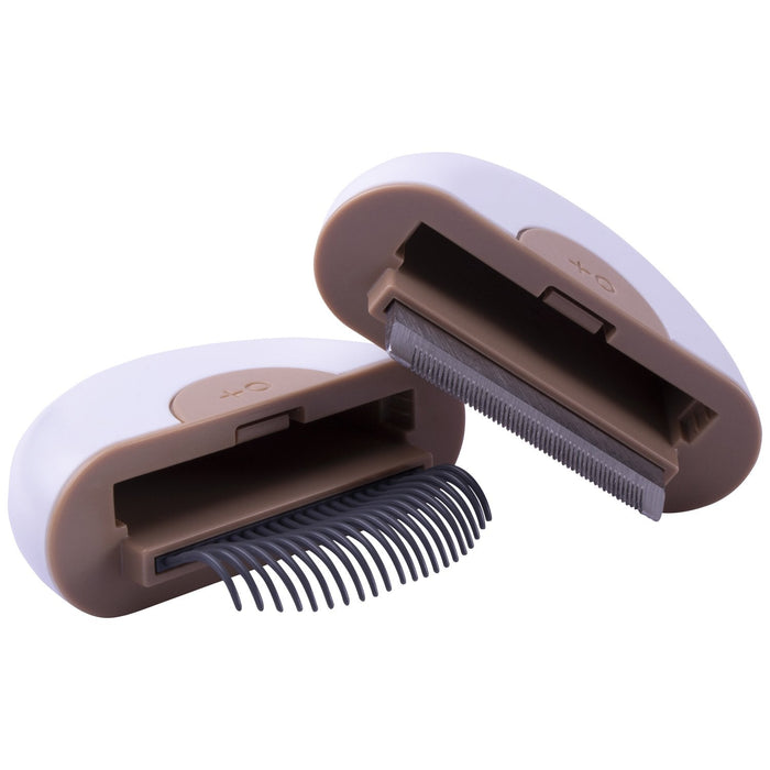 Pet Life  'LYNX' 2-in-1 Travel Connecting Grooming Pet Comb and Deshedder