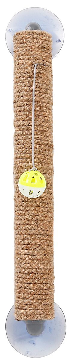 Pet Life  'Stick N' Claw' Sisal Rope and Toy Suction Cup Stick Shaped Cat Scratcher - Pet Totality