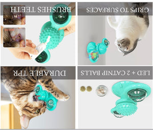 Pet Life  'Windmill' Rotating Suction Cup Spinning Cat Toy - Pet Totality