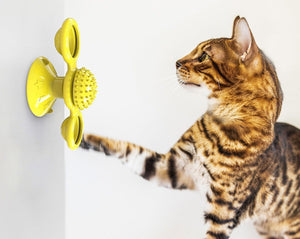 Pet Life  'Windmill' Rotating Suction Cup Spinning Cat Toy - Pet Totality