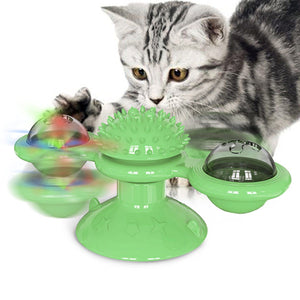 Pet Life  'Windmill' Rotating Suction Cup Spinning Cat Toy - Pet Totality