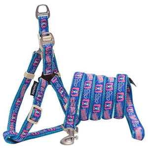 Touchdog 'Bone Patterned' Tough Stitched Dog Harness and Leash - Pet Totality