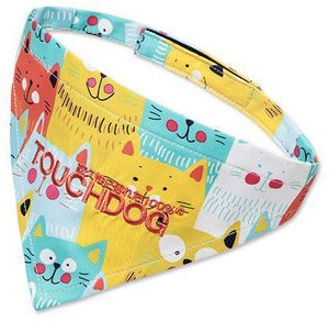 Touchdog  'Head-Popper' Fashion Designer Printed Velcro Dog Bandana - Pet Totality