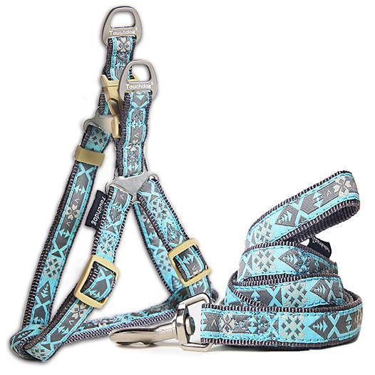 Touchdog 'Shape Patterned' Tough Stitched Dog Harness and Leash