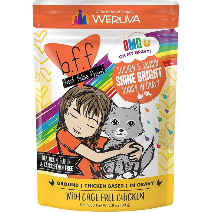 BFF  Cat Omg Shne Brgt Chicken 3 oz. Pouch (Case of 12)