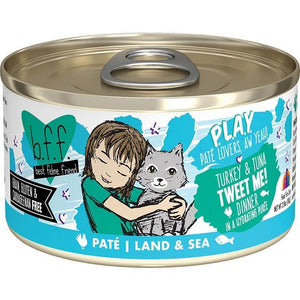 BFF  Cat Play Tweet Me Turkey 2.8 oz. (Case of 12) - Pet Totality