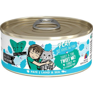 BFF  Cat Play Tweet Me Turkey 5.5 oz. (Case of 8) - Pet Totality