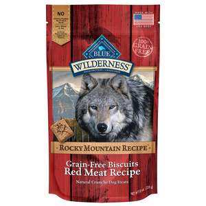 Blue Buffalo Dog Wilderness  Biscuits Rocky  Mountain Red  8 Oz.. - Pet Totality