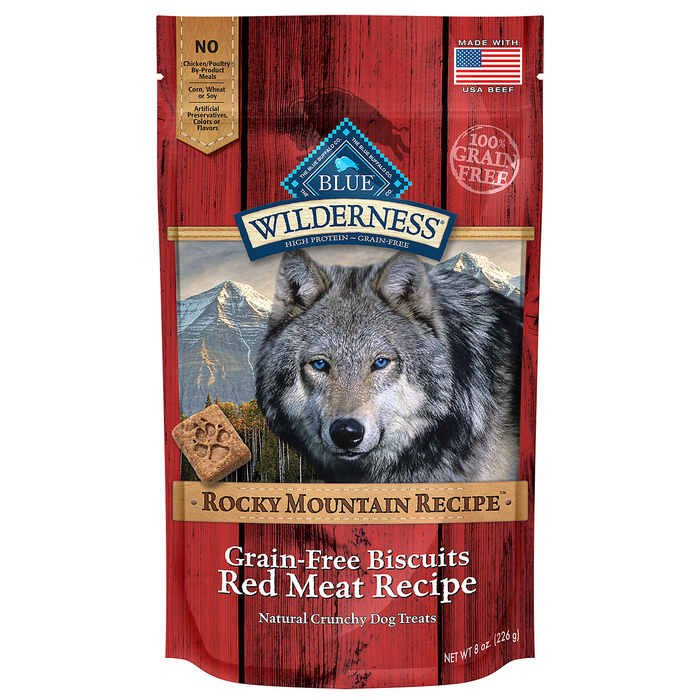 Blue Buffalo Dog Wilderness  Biscuits Rocky  Mountain Red  8 Oz..