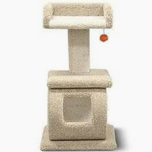 Classy Kitty Pedestal W/ Tray And Tunnel 40In - Pet Totality
