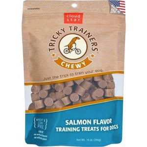 Cloud Star Chewy Tricky Trainers Salmon Flavor Dog Treats, 5-Oz. Bag - Pet Totality