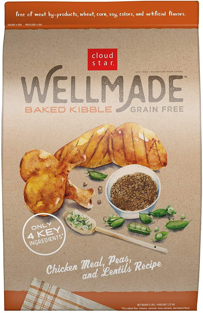 Cloud Star Wellmade Baked Chicken Meal, Peas, & Lentils Recipe Grain-Free Dry Dog Food 25#