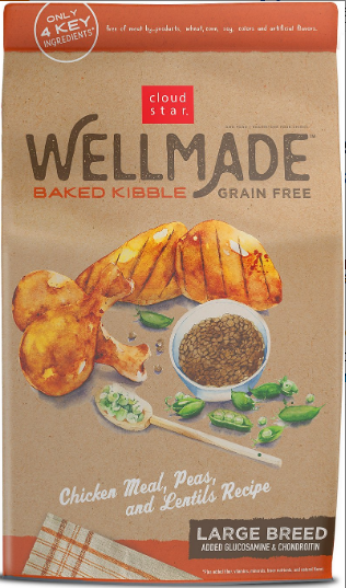 Cloud Star Wellmade Dog Grain Free Lt Baked Ckn Pea 24#