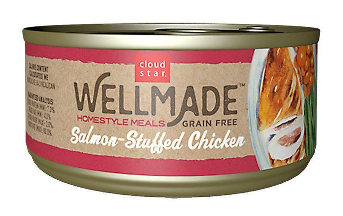 Cloud Star Wellmade Homestyle Meals Salmon-Stuffed Chicken Recipe Grain-Free Canned Dog Food 3.5Oz