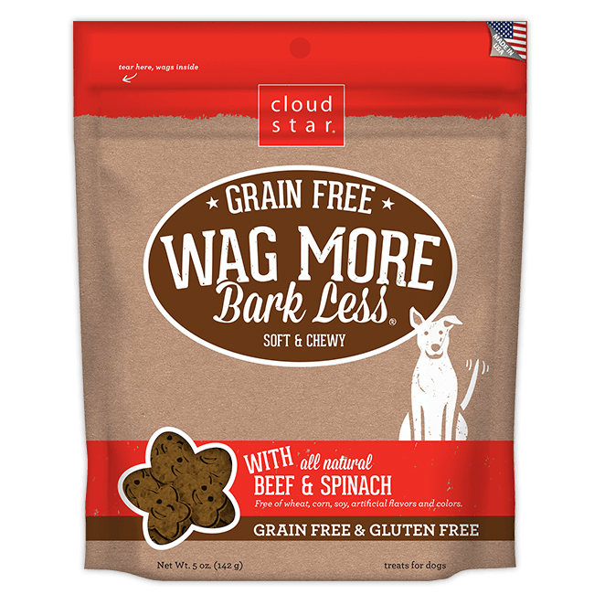 Cloudstar Wagmore Dog Grain Free Soft & Chewy Cheddar 5Oz
