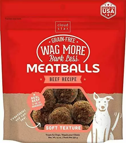 Cloudstar Wagmore Dog Meatball Grain Free Lamb 14Oz