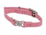Coastal Li'L Pals Suede Jeweled Collar Pink 5/16X8In