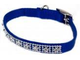 Coastal Nylon Jeweled Collar Blue 3/8X12In - Pet Totality