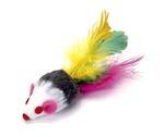 Coastal Pet Rascals 4" Fur Mouse With Feather Tail, 120 Count Jar