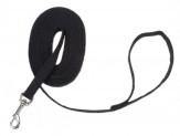 Coastal Train Right! Cotton Web Training Leash Black 5/8X15Ft
