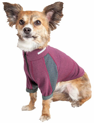Dog Helios ® 'Eboneflow' Mediumweight 4-Way-Stretch Flexible And Breathable Performance Dog Yoga T-Shirt - Pet Totality