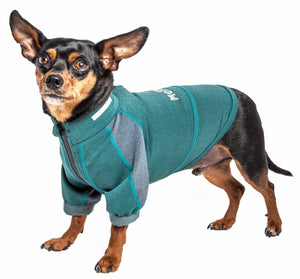 Dog Helios ® 'Eboneflow' Mediumweight 4-Way-Stretch Flexible And Breathable Performance Dog Yoga T-Shirt - Pet Totality