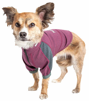 Dog Helios ® 'Eboneflow' Mediumweight 4-Way-Stretch Flexible And Breathable Performance Dog Yoga T-Shirt - Pet Totality