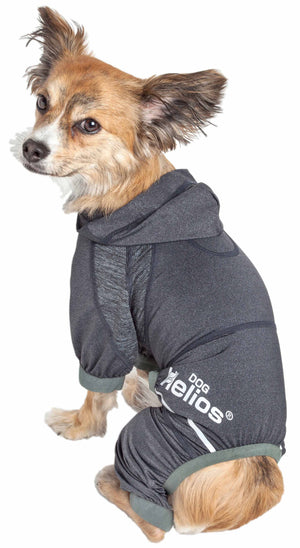 Dog Helios ® 'Namastail' Lightweight 4-Way Stretch Breathable Full Bodied Performance Yoga Dog Hoodie Tracksuit - Pet Totality