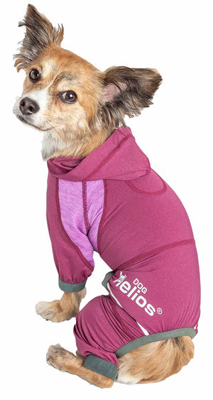 Dog Helios ® 'Namastail' Lightweight 4-Way Stretch Breathable Full Bodied Performance Yoga Dog Hoodie Tracksuit - Pet Totality