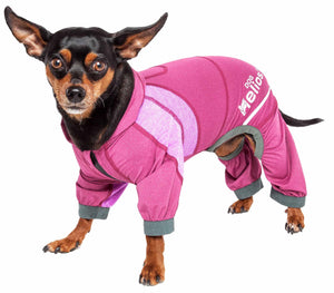 Dog Helios ® 'Namastail' Lightweight 4-Way Stretch Breathable Full Bodied Performance Yoga Dog Hoodie Tracksuit - Pet Totality