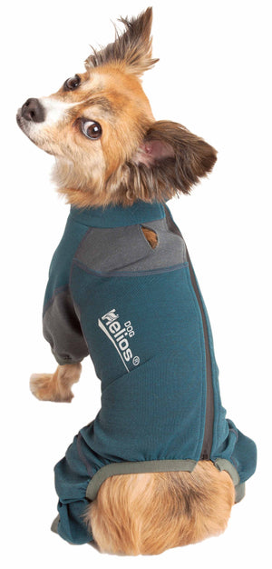 Dog Helios ® 'Rufflex' Mediumweight 4-Way-Stretch Breathable Full Bodied Performance Dog Warmup Track Suit - Pet Totality