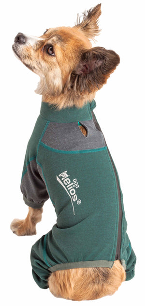 Dog Helios ® 'Rufflex' Mediumweight 4-Way-Stretch Breathable Full Bodied Performance Dog Warmup Track Suit - Pet Totality