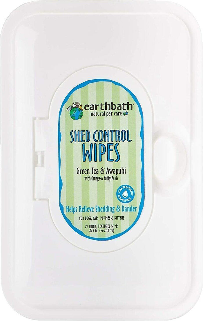 Earthbath Shed Control Wipes With Green Tea & Awapuhi 72Ct