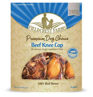 Ethical Fieldcrest Farms Beef Knee Cap 4Pk - Pet Totality