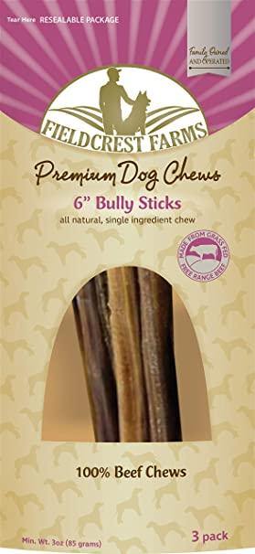 Ethical Fieldcrest Farms Bully Stick 6In 3Pk - Pet Totality