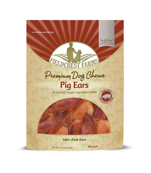 Ethical Fieldcrest Farms Pig Ears Smoked 10Pk - Pet Totality