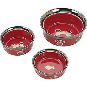 Ethical Products Spot Ritzy Copper Rim Dog Red 5In - Pet Totality