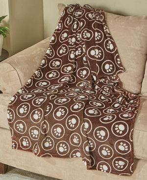 Ethical Snuggler Paws/Circle Blanket Chocolate 30X38 - Pet Totality