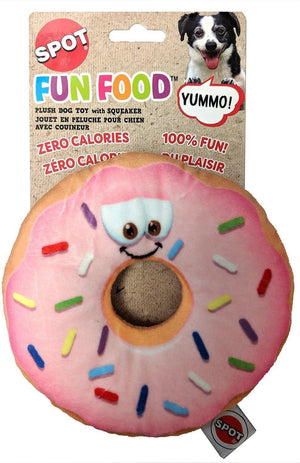 Ethical Spot Fun Food Donut Dog Toy 5.25In - Pet Totality