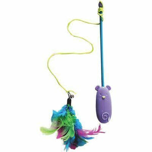 Ethical Spot Laser & Feather Teaser Wand Cat Toy - Pet Totality